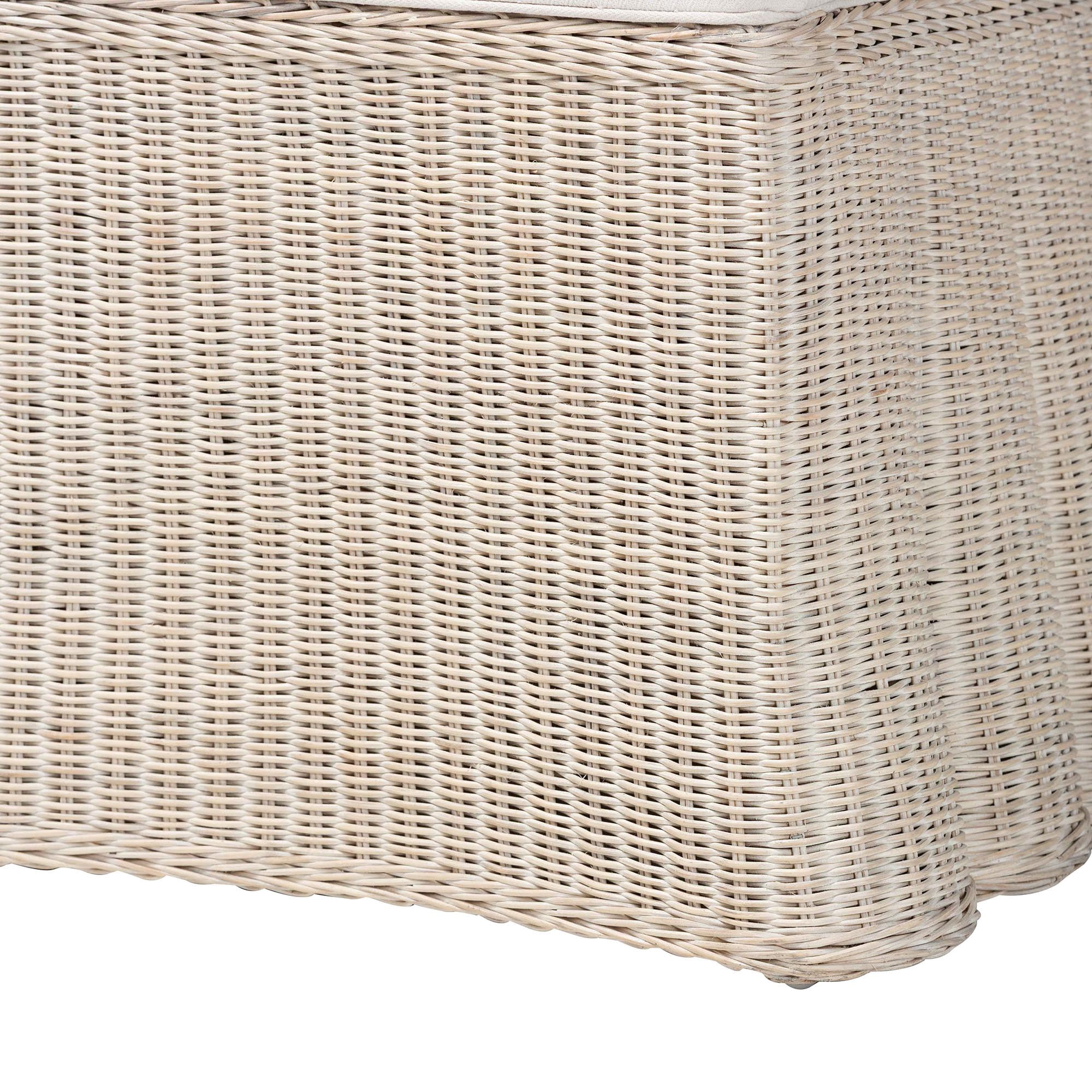 bali & pari Sara Boho Dining Chair, 2-Piece, White Wash