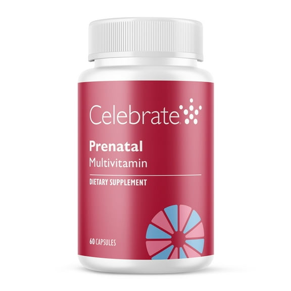 Celebrate Vitamins Bariatric Prenatal Vitamins with Folate (Folic Acid), Vitamin A, Iron, and Choline, 60 count
