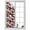 Multicolor, variant on Red Grey Window Privacy Film, Abstract Retro Middle Century Geometric Art Static Cling UV Sun Blocking Heat Control Window Tint, Non-Adhesive One Way Windows Privacy Cover 17.7''x39.3''