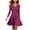 Burgundy, variant on TFEOQRY Womens Wrap Midi Dress V Neck Long Sleeve Ruched Waist A-Line Swing Hem Slim Casual Dresses