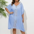 thumbnail image 4 of Beach Cover Up Swim Suits for Women 2025 Stylish Plus Size Pullover Viscose Swimwear Cover-Up for Women - Comfortable Mid-Length Sleeve Dress for Versatile Wear, 4 of 6