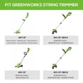 thumbnail image 3 of Greenworks 0.065" Single Line Auto-Feed String Trimmer Spools (6-Pack) + Replacement Spool Cover, 3 of 3