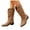 Brown, variant on Fall Wide Calf Cowboy Boots for Women Vintage Leather Pointed Toe Low Heel Embroidered Western Cowgirl Riding Boots