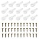 thumbnail image 1 of Kit de 50 pares de clips de sujeción de vidrio para gabinetes, clips de plástico de 4 mm para puertas con tornillos para fijación., 1 of 4