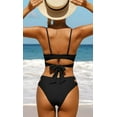 thumbnail image 4 of Alove Women Soild Bikini Tie Swimsuit Sexy Bathing Suit 2 Piece Set, 4 of 5