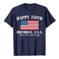 thumbnail image 4 of Patriotic T-Shirts for Women's 250th Anniversary 4th of July Graphic Casual T Shirt Printed With The For The 250th Anniversary Of The Founding Of The States (July 4th) Top Navy XL, 4 of 4