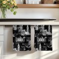 thumbnail image 7 of Black Architecture Kitchen Towels Set of 3, Abstract City Vintage Modern Art Absorbent Dish Towels for Kitchen, Microfiber Hand Towel, Quick Drying Tea Towel for Cleaning Decorative Dishcloths, 7 of 7