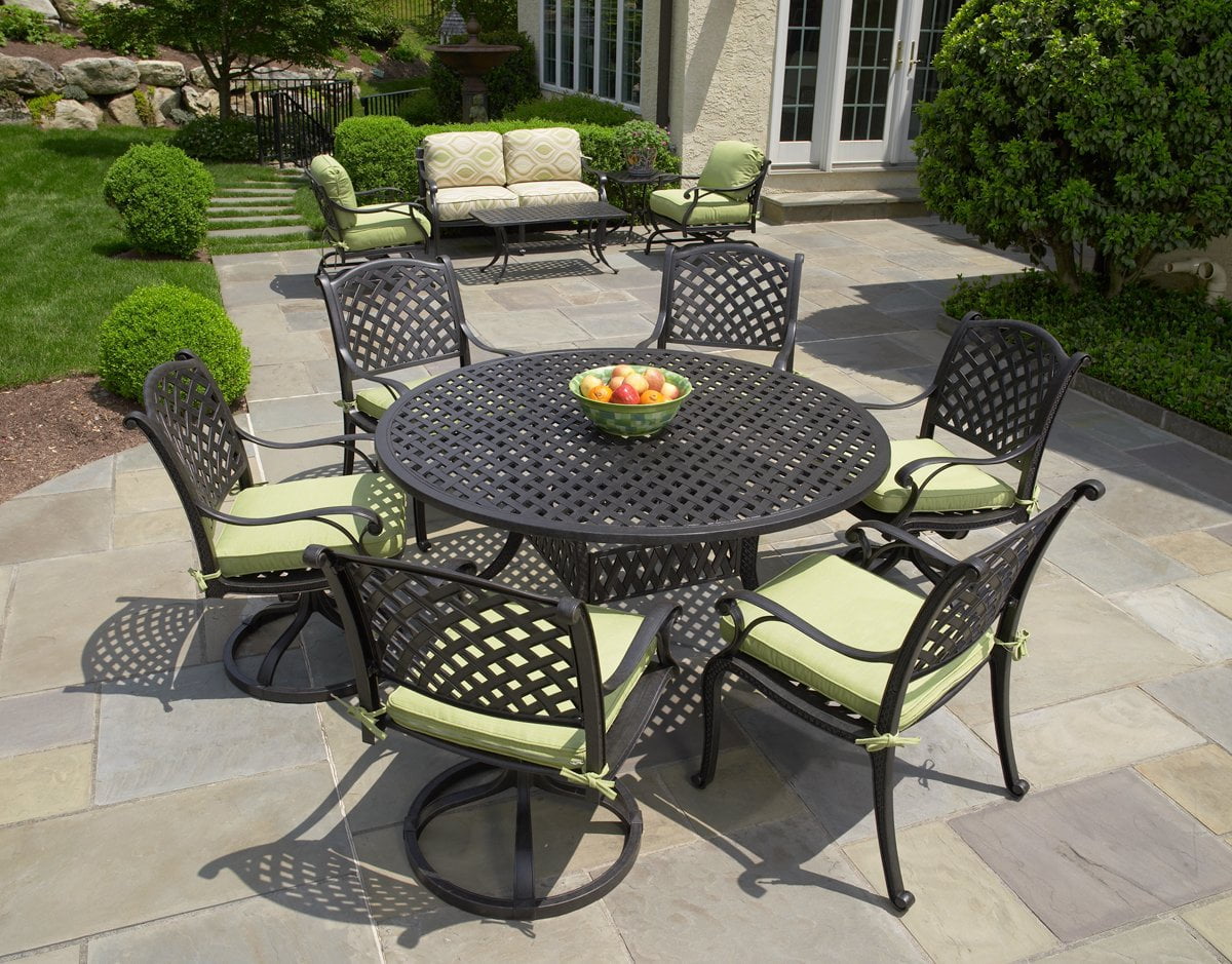 60 Inch Round Patio Table Sets / KETTLER 60-Inch Round Wrought Iron Patio Dining Table 
