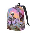 thumbnail image 2 of Yiaed Sky Sunflower Skull Print Backpack, Premium Laptop Backpack, Travel Backpack for Women, Lightweight Backpacks, Comfortable Back Pack-Small, 2 of 5