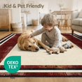 thumbnail image 4 of ODIKA 9'x12' Washable Area Rug Texas Star Farmhouse Cowboy Emblem With Rustic Banded Border for Great Room, Indoor Concept, Large Living Low Pile, Flatwoven, 4 of 7