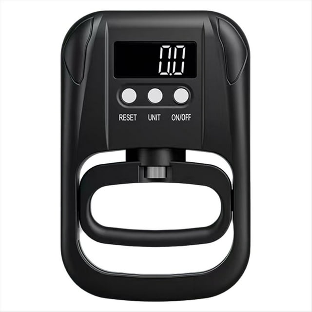 Dinamómetro Digital de Mano, Ejercitador de Fuerza de Agarre, Recargable por USB, Medidor de Fuerza de Agarre, Negro.