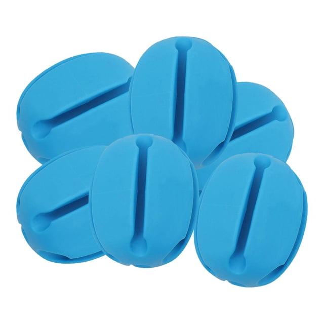 6x bolas fijas para caña de pescar, Clips de goma para caña de pescar, accesorios de pesca portátiles Azul