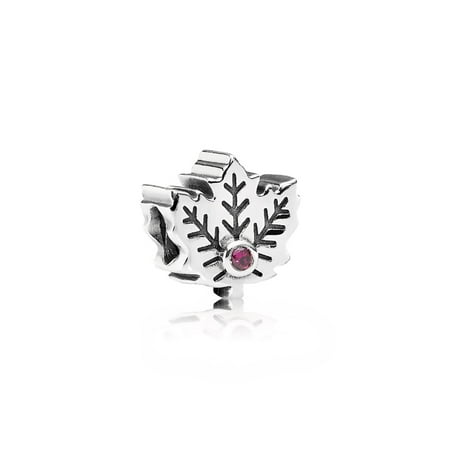 Rembrandt July Charm - Maple Leaf, Synthetic Ruby Charm 791215SRU