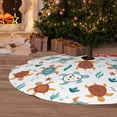 thumbnail image 6 of Sikiie Various Turtle 30-48 inches {designName} Print Christmas Tree Skirt Snowman Xmas Tree Skirt with Edge Christmas Decorations for Holiday Party, 6 of 7