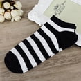 thumbnail image 2 of Tiqkatyck No Show Socks Clearance, 1 Pair Women and Men Comfortable Stripe Cotton Sock Slippers Short Ankle Socks B Compression Socks for Women Crew Socks for Women No Show Socks Womens B One Size, 2 of 3