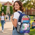 thumbnail image 2 of Xoenoiee Axikitk Star Print Clear Backpack School Bag for Kids Girls Large School Backpack Daypack Transparent School Supplies Waterproof Satchel Large Bookbag Backpack with Zipper Pocket, 2 of 7