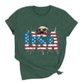thumbnail image 4 of American Flag Shirts for Women 4th of July T-Shirt USA Print Patriotic Shirt Stars and Stripes Tees, 4 of 6