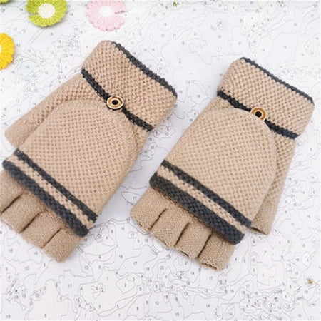 

Outdoor Gloves Riding Gloves Winter Womens Gloves Driving Gloves Womens Work Gloves Driving Mens Gloves Warm winter knitted woolen gloves for adult men and women Khaki One Size