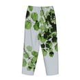 thumbnail image 5 of Balery Watercolor Green Leaves print Women's Pajama Pants,Ultra Lightweight Pjs,Lounge Pant-Medium, 5 of 9