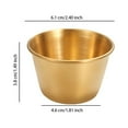 thumbnail image 2 of Matsuzay Taza para salsa de inmersión, cocina de acero inoxidable 304, 4oz, porción de condimento para comer, contenedor de mermeladas de cubitos de Cocina y Comedor Oro pequeño Matsuzay HA065211-03, 2 of 6