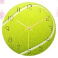 thumbnail image 3 of EeaseMX Reloj de pared creativo con diseño de pelota de tenis, movimiento silencioso, decoración de pared decorativa, reloj silencioso para sala de estar, dormitorio y estudio., 3 of 8