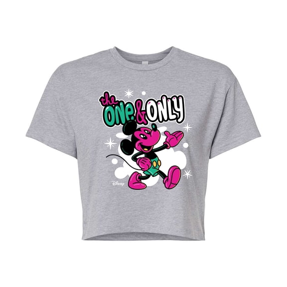 Disney - The One And Only - Juniors Cropped Cotton Blend T-Shirt