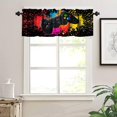 thumbnail image 4 of Gamepad Kitchen Curtain Valances Window Boys Girls Game Controller Valance Treatments Cool Playing Game Half Curtains Short Topper for Bedroom, Kitchen, Living Room, 54x18in, 4 of 5
