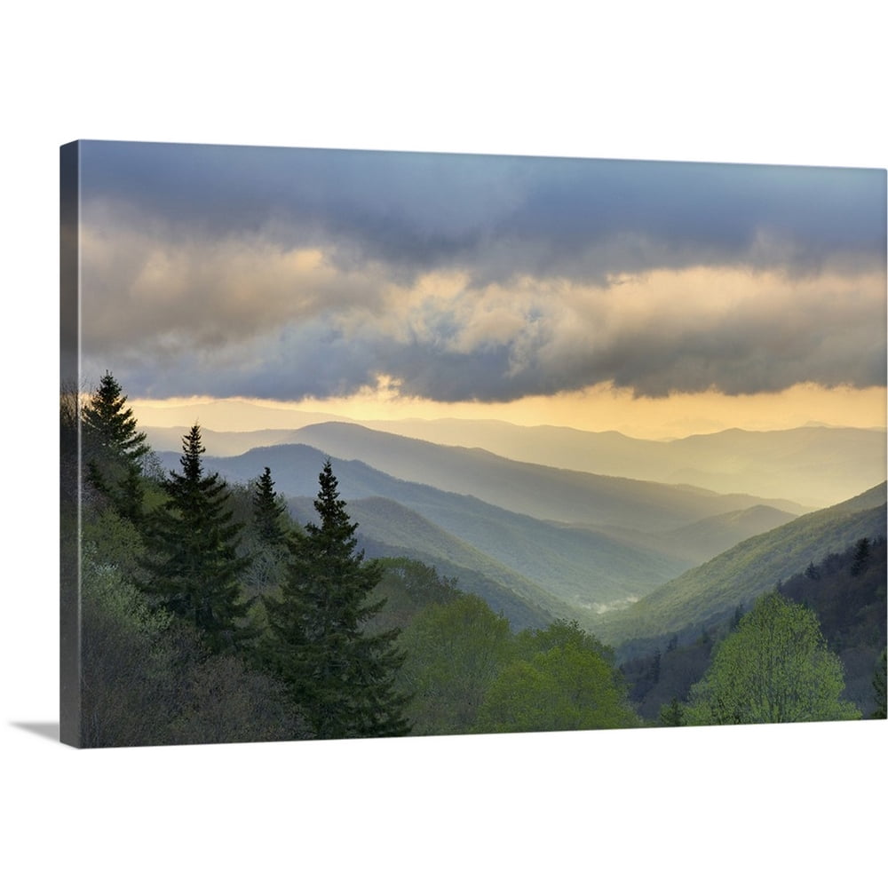 Great BIG Canvas | “Sunrise view of Oconaluftee Valley, Great Smoky