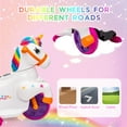 Jaxpety 6V Kids Unicorn Ride on Rocking Horse Pony Toy Car for Boys