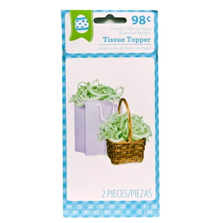EASTER TISSUE TOPPER GREEN 2PACK