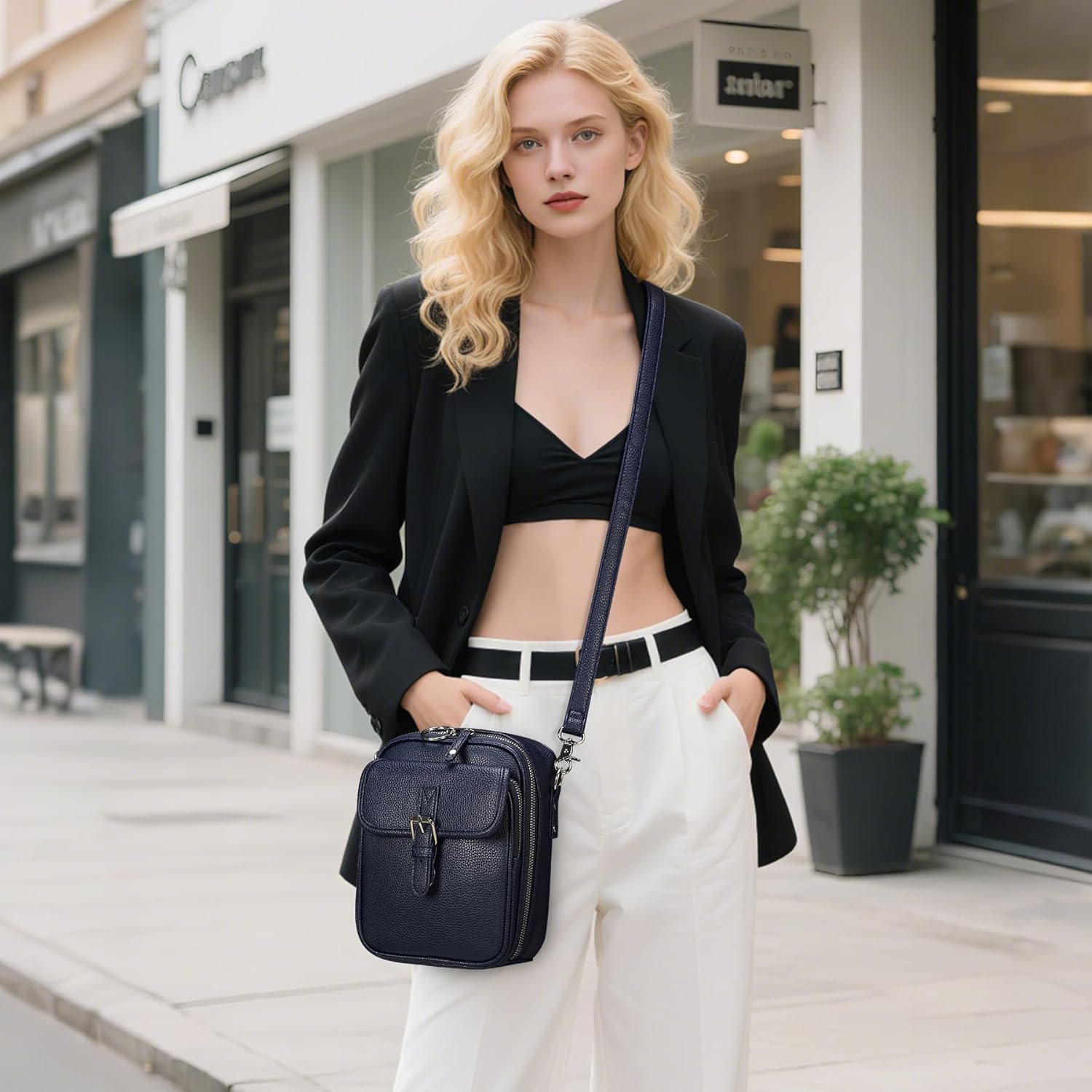 ROVTIULI Small Crossbody Bags for Women Vegan Leather Messenger Purses, Vintage Wallet Anti Theft Shoulder Handbags with Card Slots