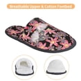 thumbnail image 3 of KLL Lilies Flowers Slippers for Women Men House Slip on Indoor Outdoor Bedroom Furry Fleece Lined Ladies Comfy Anti-Skid Rubber Hard Sole-Medium, 3 of 8