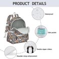 thumbnail image 4 of Cute Boxer Dog and Flowers Florals Backpack for School,Cute School Bag,Schoolbag with Adjustable Shoulder Straps & Padded Back,13.4"x11"x4.7", 4 of 6