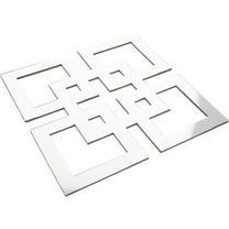 STOBOK Wall Decals Living Room Sticker Mirror Surface Basswood 1Set