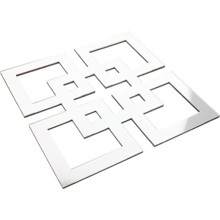 STOBOK Wall Decals Living Room Sticker Mirror Surface Basswood 1Set