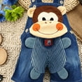 thumbnail image 5 of KIDSCOOL SPACE Baby Cute Summer Jean Overalls,Toddler Denim Cartoon 3D Animal Shortalls,18-24 Months, 5 of 5