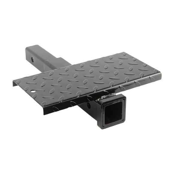VCT Extension de Récepteur d'Attelage 18 Pouces avec Marchepied Carré 14 Pouces x 7 Pouces en Diamant Noir