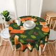 thumbnail image 2 of Fox Tablecloth Round Table Cloths 60 Inch Wrinkle Resistant Picnic Table Covers Washable Polyester for Holiday Kitchen Party Picnic -Green, 2 of 6