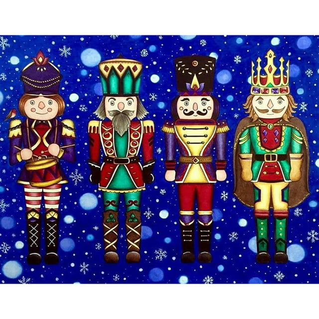 Pintura de diamante (DB1666) Cascanueces de dibujos animados 5D DIY mosaico cuadrado arte abalorios 20X30cm