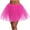 Hot Pink, variant on EDFBUYKRS Female Skirts Skirt for Women Going out Womens Pleated Short Skirt Adult Tutu Dancing Skirt 3 Layered