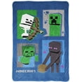 thumbnail image 1 of Manta Jay Franco con iconos de Minecraft 157 x 229 cm, oficial, 1 of 6