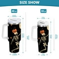 thumbnail image 6 of Yayeee 40oz Stainless Steel Tumbler with Straw and Handle Double-Wall Insulated Travel Water Bottle, Black Halloween Dancing, 6 of 8