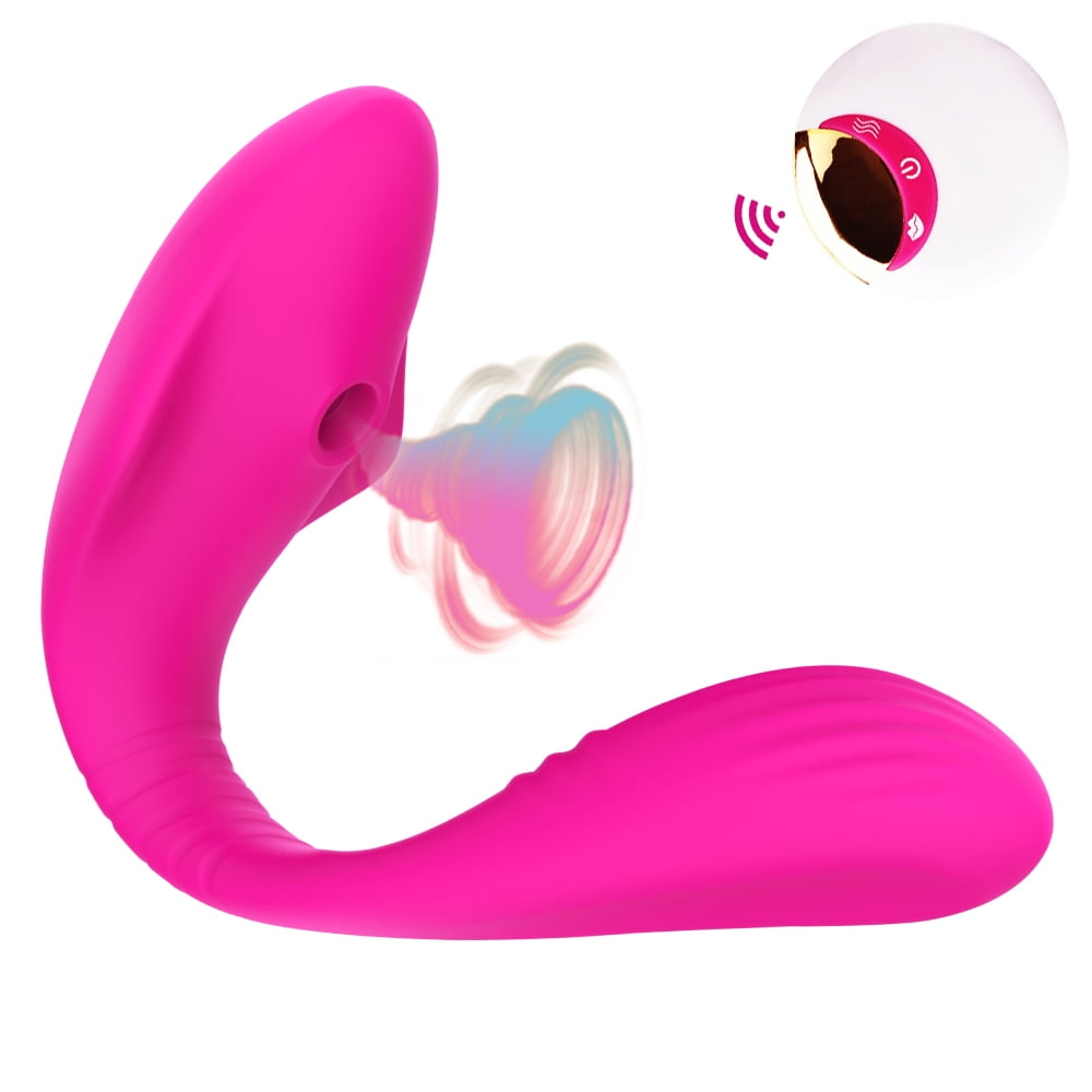 Sohimi Wearable Remote Control Vibrator, Clitoralis Stimulator for Women with 5 Sucking & 8 Vibrator Modes Sex Toys for Couples (Rose Red)