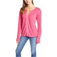 thumbnail image 1 of Blusa de punto Sanctuary Clothing para mujer rosa extragrande Pull-over, 1 of 2