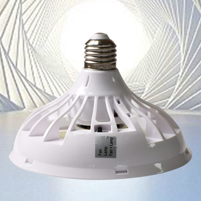 Ventilador de techo 12W Ventilador de refrigeración E27 Base de convertidor Silencioso Sala de estar Dormitorio Refrigerador