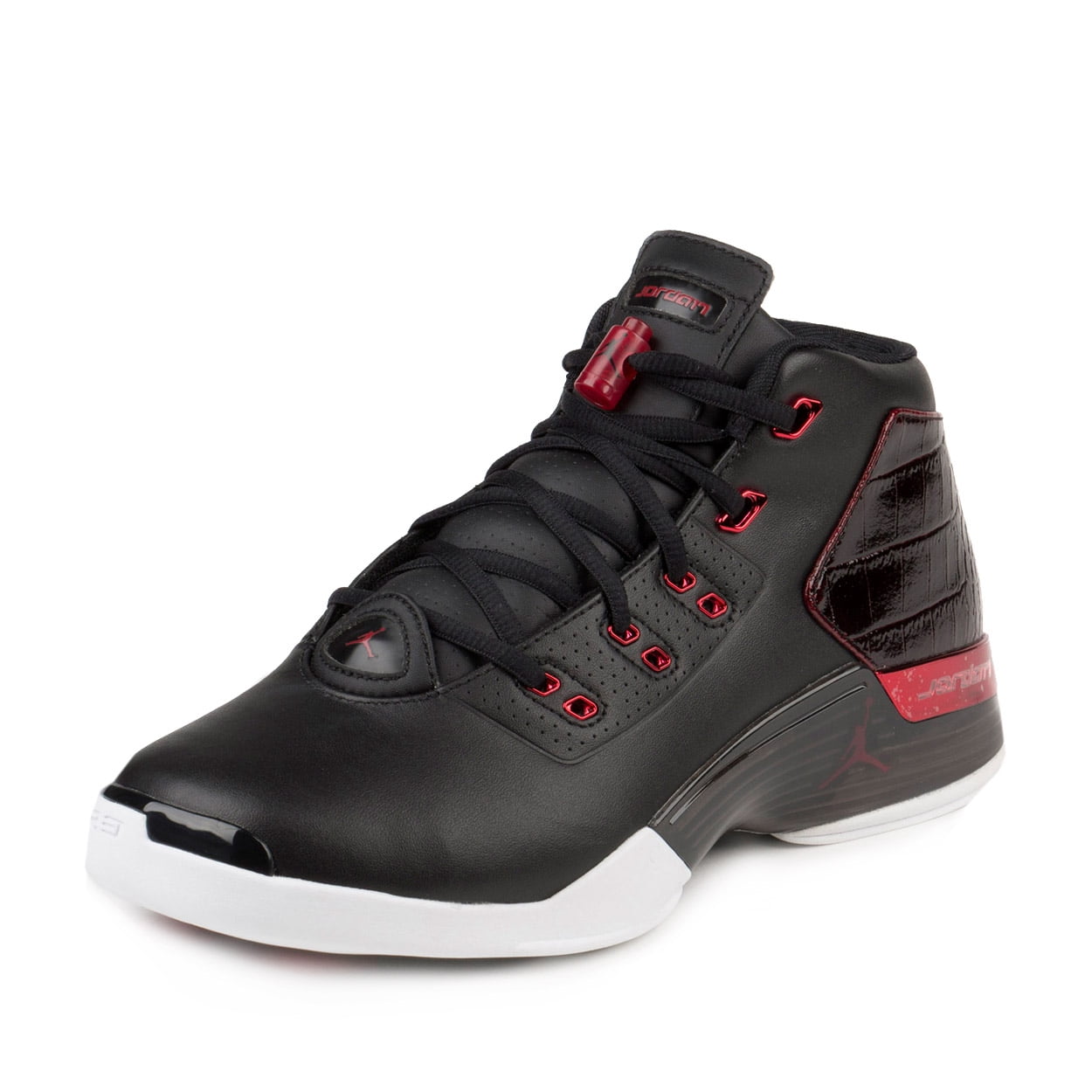 Nike Mens Air Jordan 17+ Retro Black/Gym Red -White 832816-001 ...