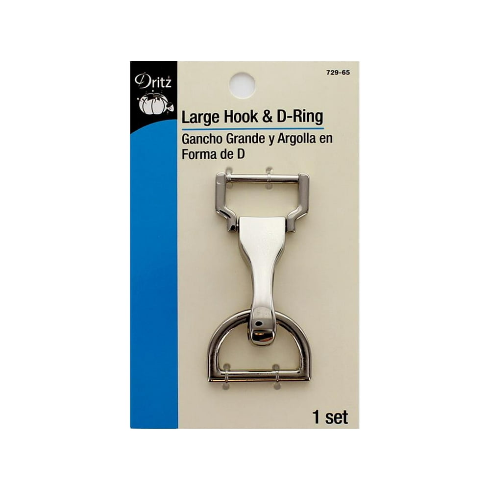 Dritz Large Swivel Hook & D Ring Nickel