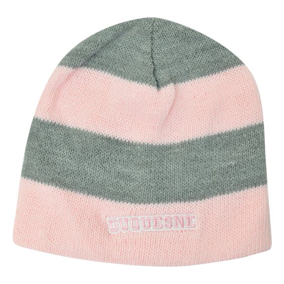 NCAA American Needle Women Ladies Duquesne Dukes Stripe Cuffless Knit Pink Hat