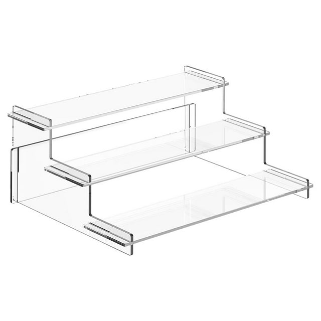 FUTUREORYY Display Stand 1 Set Clear Acrylic Tiered For Action Figure Shelf Handicraft Enthusiasts Desktop Organization