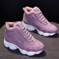 thumbnail image 6 of NOKIO Women's Platform Sneakers Warm Sport Shoes with Thick Fl𝖾𝖾c𝖾 Li𝗇𝗂ng, So𝗅id Color Ankle B𝗈𝗈𝑡𝑠 Comfortable Non S𝗅ip Athlet𝗂c Shoes Fashion 𝖫a𝖼e Up Walking Shoes, 6 of 7
